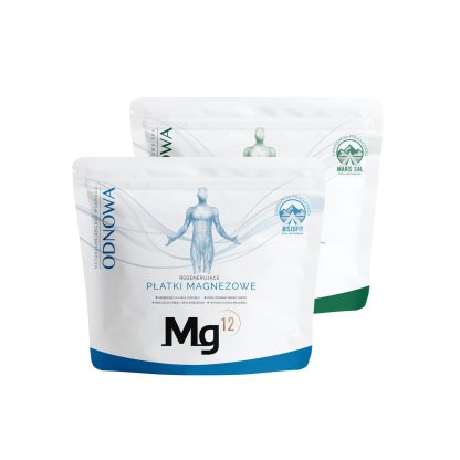Mg12 ODNOWA Sól z Morza Martwego 4kg + Biszofit 100% 4kg
