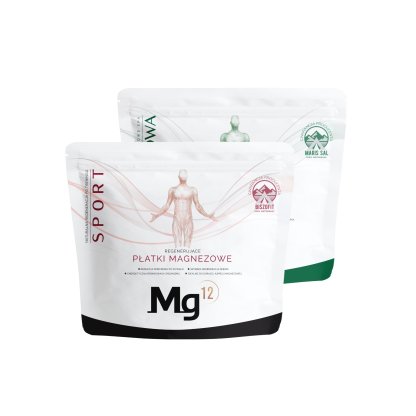 Płatki magnezowe do kąpieli SPORT 4kg + sól z Morza Martwego 4kg