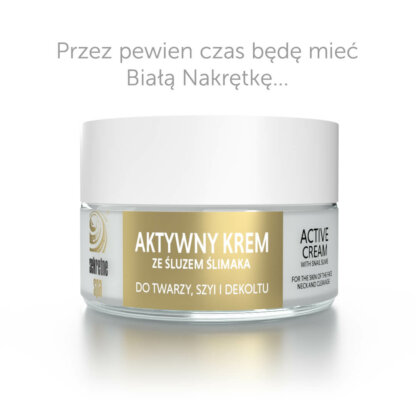 SekretneSPA Aktywny krem ze śluzem ślimaka do twarzy, szyi i dekoltu 50ml - obrazek 2