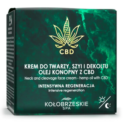 KołobrzeskieSPA Krem do twarzy, szyi i dekoltu OLEJ KONOPNY Z CBD 50ml
