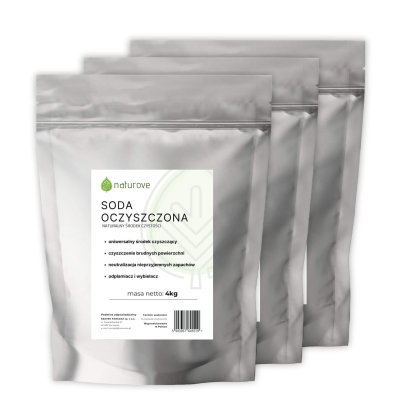 naturove BIGclean3: soda 4kg + kwasek 4kg + boraks 4kg