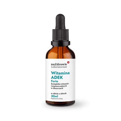 Witaminy ADEK (A D3 E K2 mk7) Forte naZdrowie krople 30ml