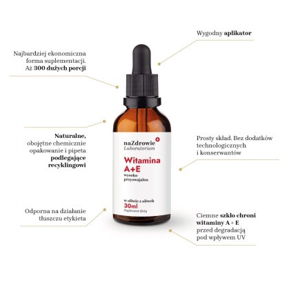 Witaminy A+E naZdrowie krople 30ml - obrazek 3