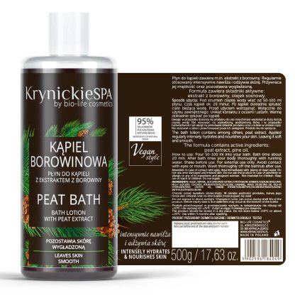 KrynickieSPA Płyn do kąpieli z ekstraktem z borowiny 500g - obrazek 2