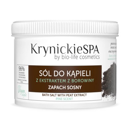 KrynickieSPA Sól do kąpieli z ekstraktem z borowiny o zapachu sosny 500g