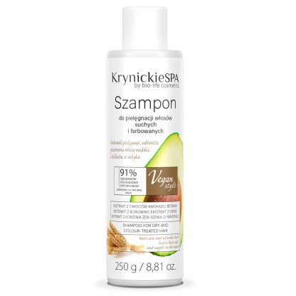 KrynickieSPA Szampon do pielęgnacji włosów suchych i farbowanych 250g