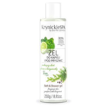 Żel do kąpieli i pod prysznic PACHNĄCY DUET, jałowiec z bergamotką KrynickieSPA 250g