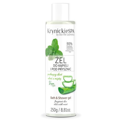 Żel do kąpieli i pod prysznic PACHNĄCY DUET, aloes z miętą KrynickieSPA 250g