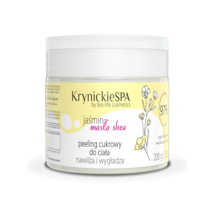Peeling cukrowy do ciała, nawilżający i wygładzający JAŚMIN KrynickieSPA 200g