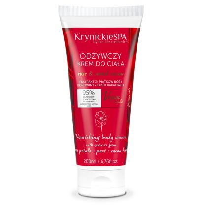 Odżywczy krem do ciała o zapachu róży KrynickieSPA 200ml