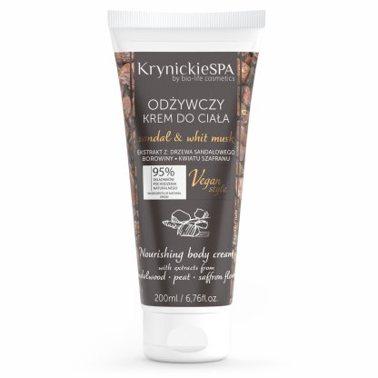 Odżywczy krem do ciała o zapachu drzewa sandałowego KrynickieSPA 200ml